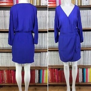 & Other Stories blue wrap front dress